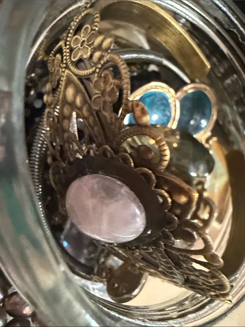 Luxe dark moody glam boho Mystery Jewelry Jar